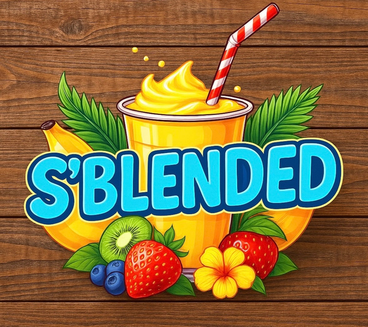 S’Blended 
Tropical Smoothies &
Lemonade Blendz logo